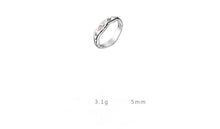 Load image into Gallery viewer, S925 sterling silver irregular texture ring women&#39;s ins sweet warm pink zircon closed index finger ring J0282L
