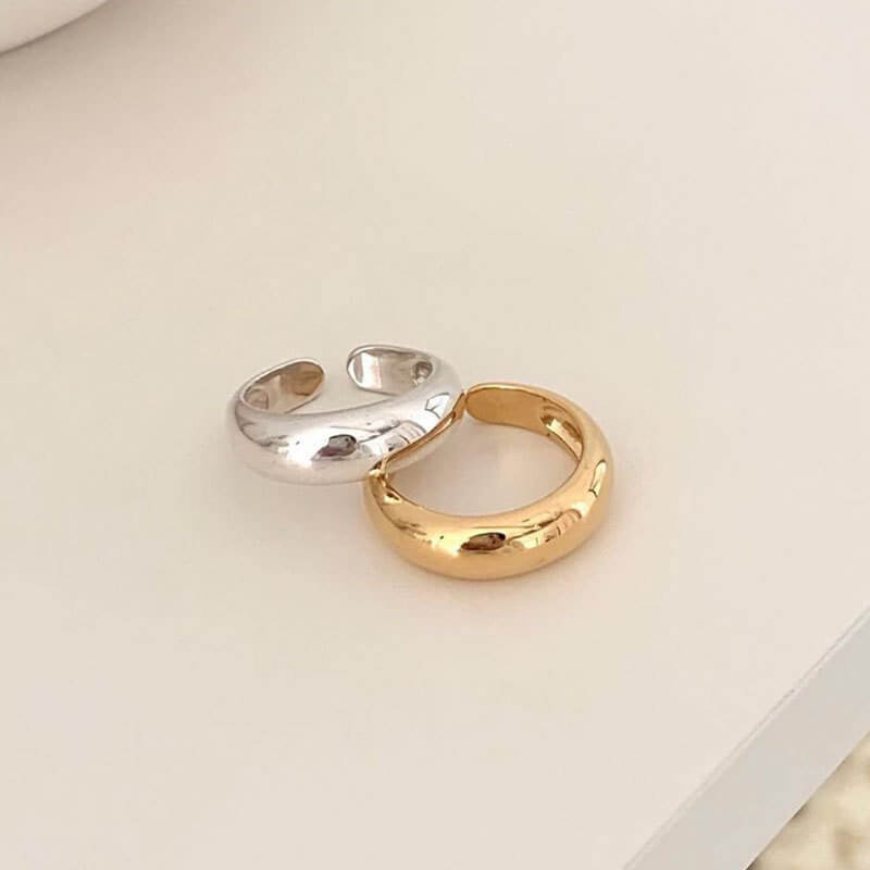 s925 sterling silver ring glossy simple open ring live hot sale minimalist personality wild ring 5223L