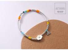 Load image into Gallery viewer, Korean order rainbow cloud bracelet s925 sterling silver handmade stretch rope design sweet color bracelet 6795
