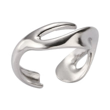 Load image into Gallery viewer, S925 sterling silver irregular twist ring niche design sense of cold wind ins fashion personality temperament women&#39;s 5879Y
