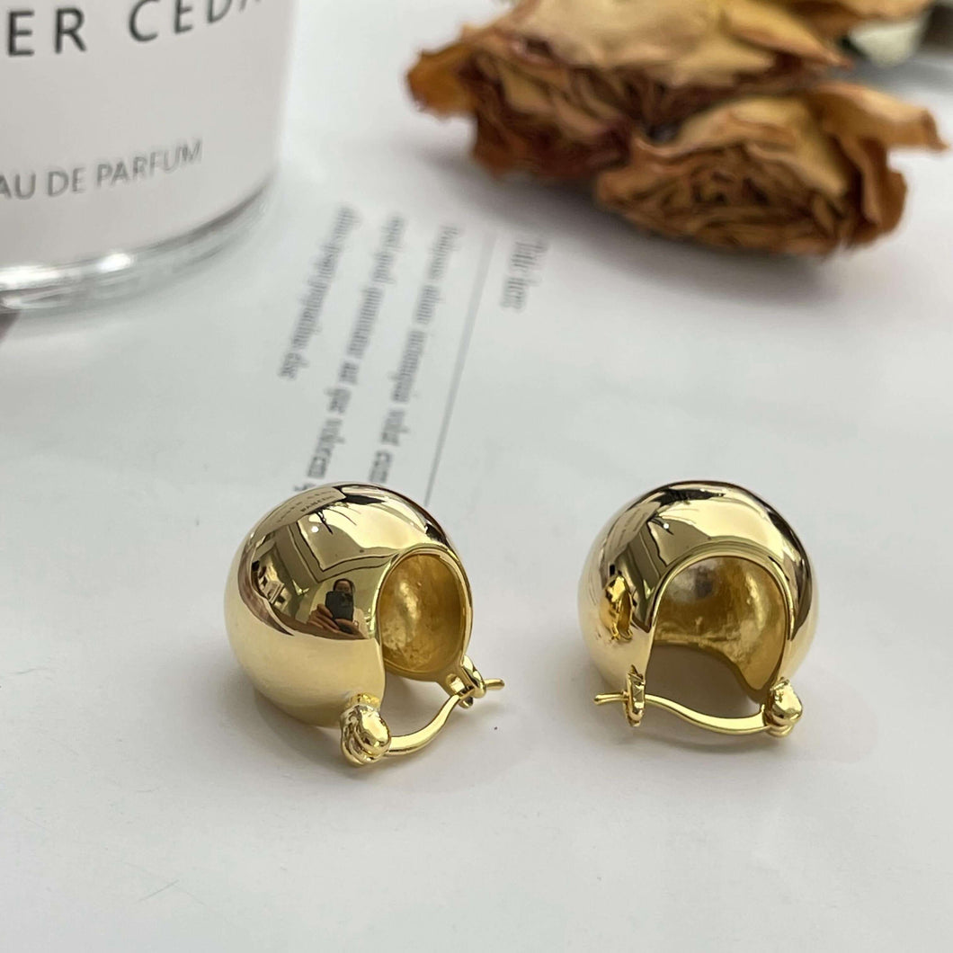 Metal sense minimalist Earrings ball shaped earrings